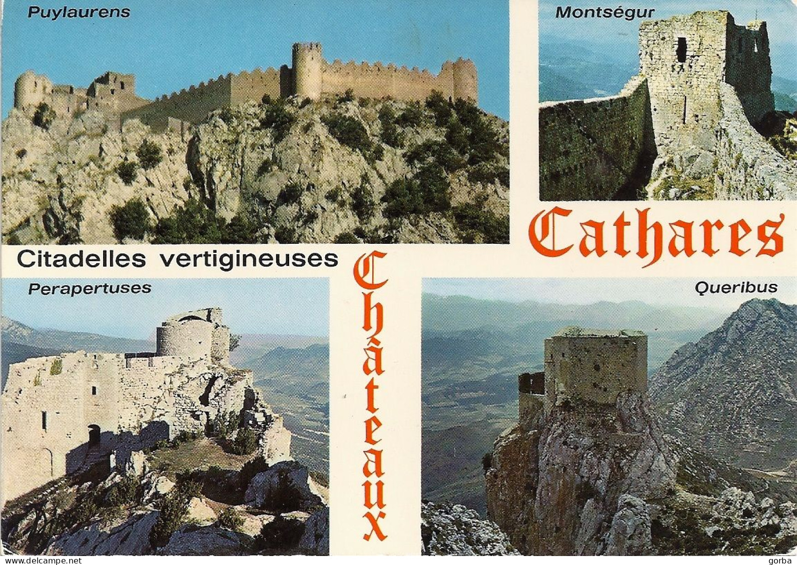 *CPM - CHATEAUX CATHARES - Multi-vues - Puylaurens, Montsegur, Peyrepertuse, Queribus - Castelli