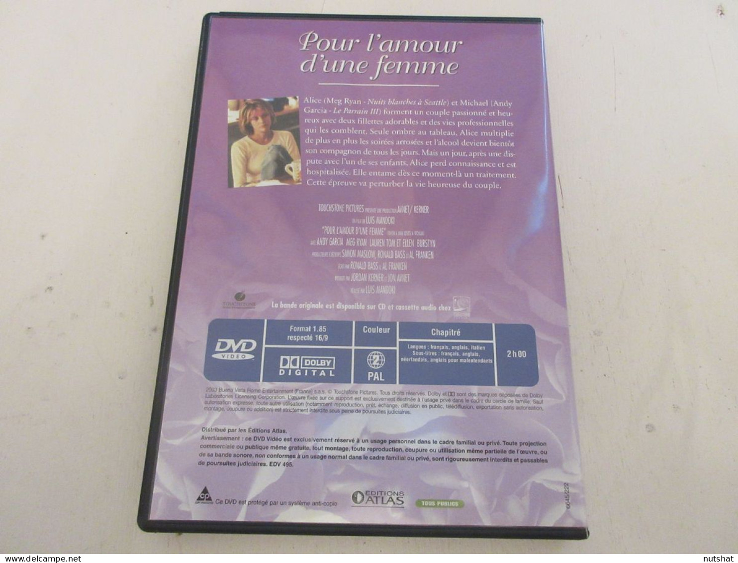 DVD CINEMA POUR L'AMOUR D'UNE FEMME Andy GARCIA Meg RYAN 2003 120mn              - Romantic