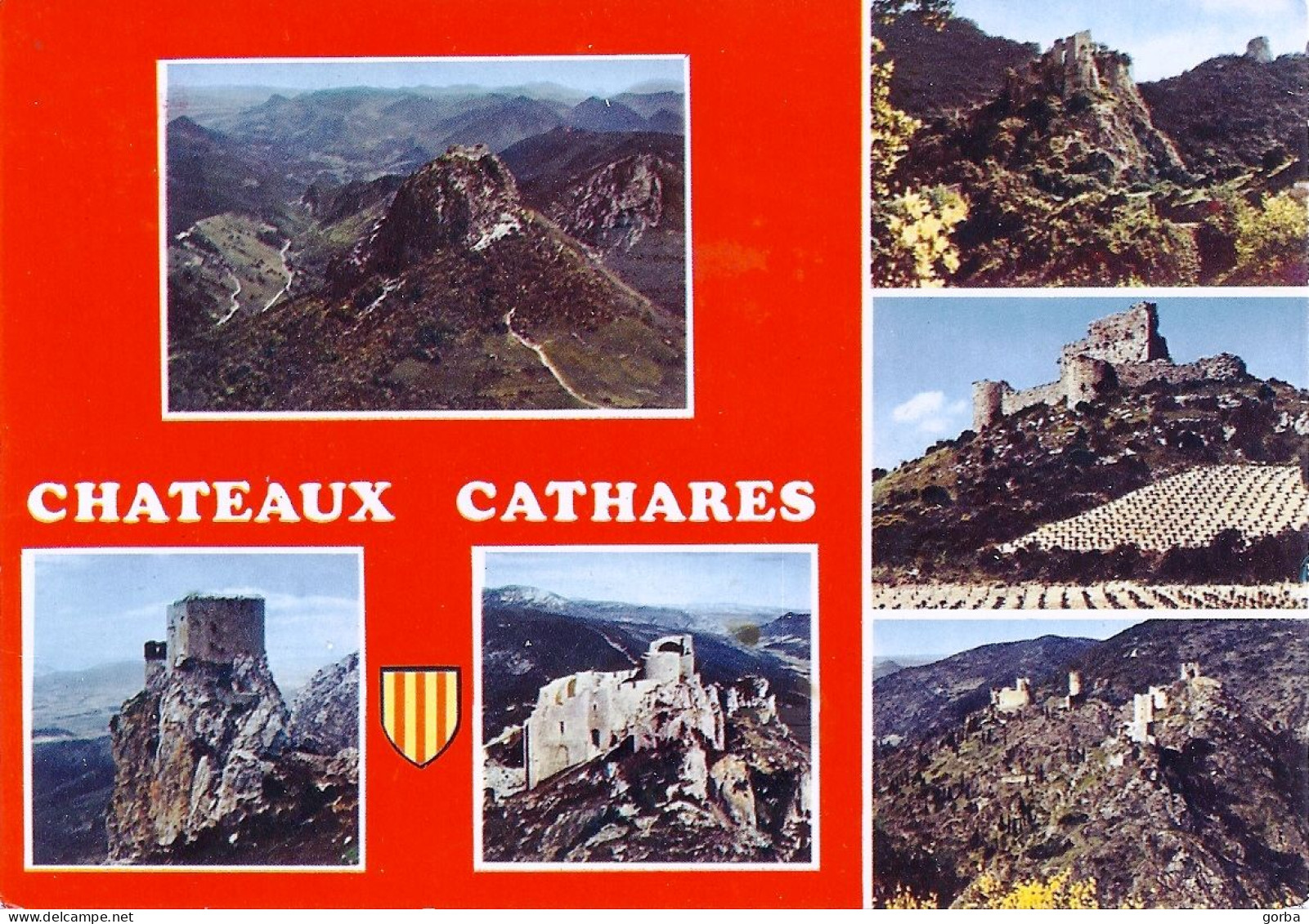 *CPM - CHATEAUX CATHARES - Multi-vues - Montségur, Quéribus, Peyrepertuse, Durfort, Aguilar, Lastours - Châteaux