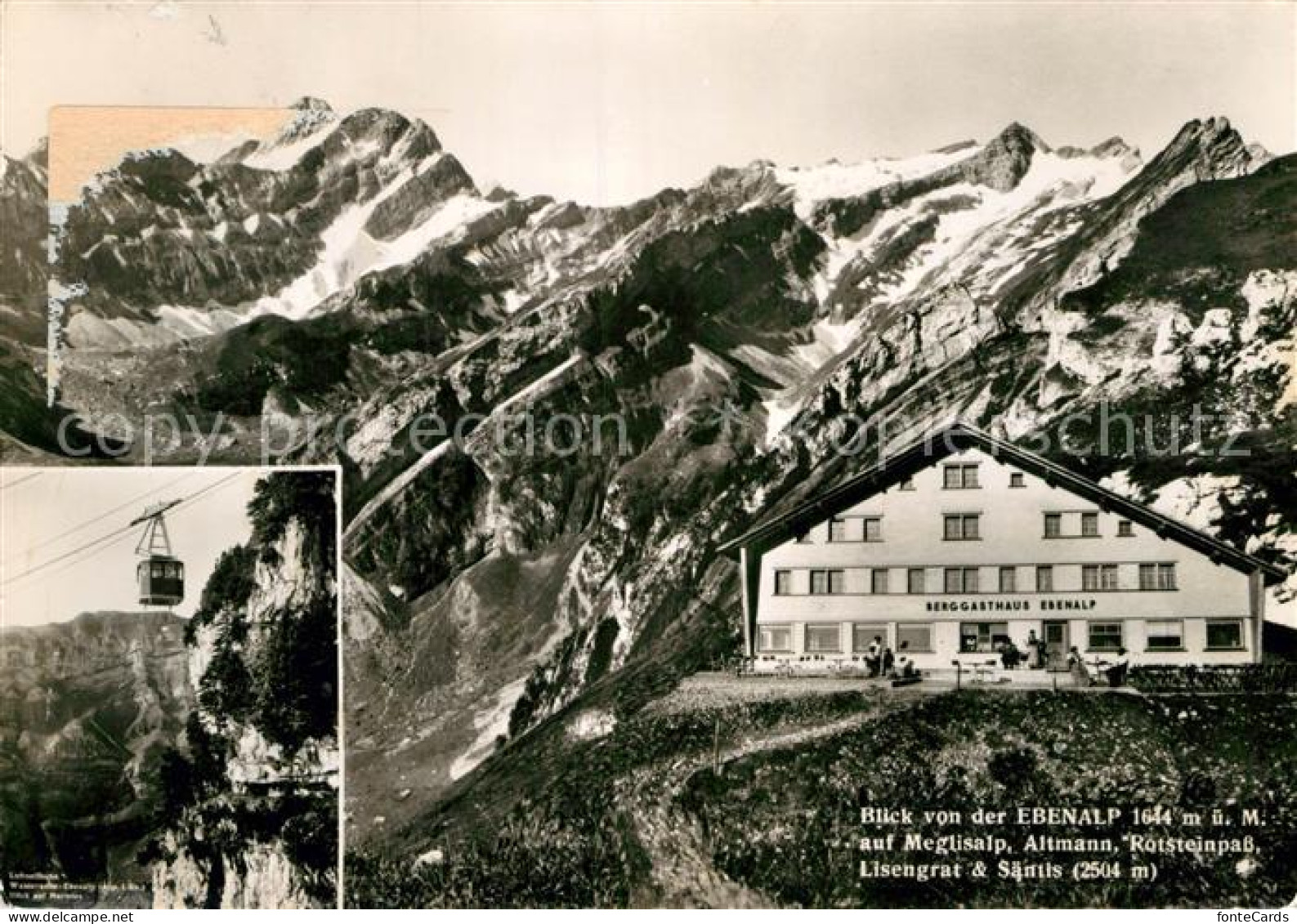 12920587 Weissbad Berggasthaus Ebenalp Meglisalp Altmann Rotsteinpass Lisengrat  - Andere & Zonder Classificatie