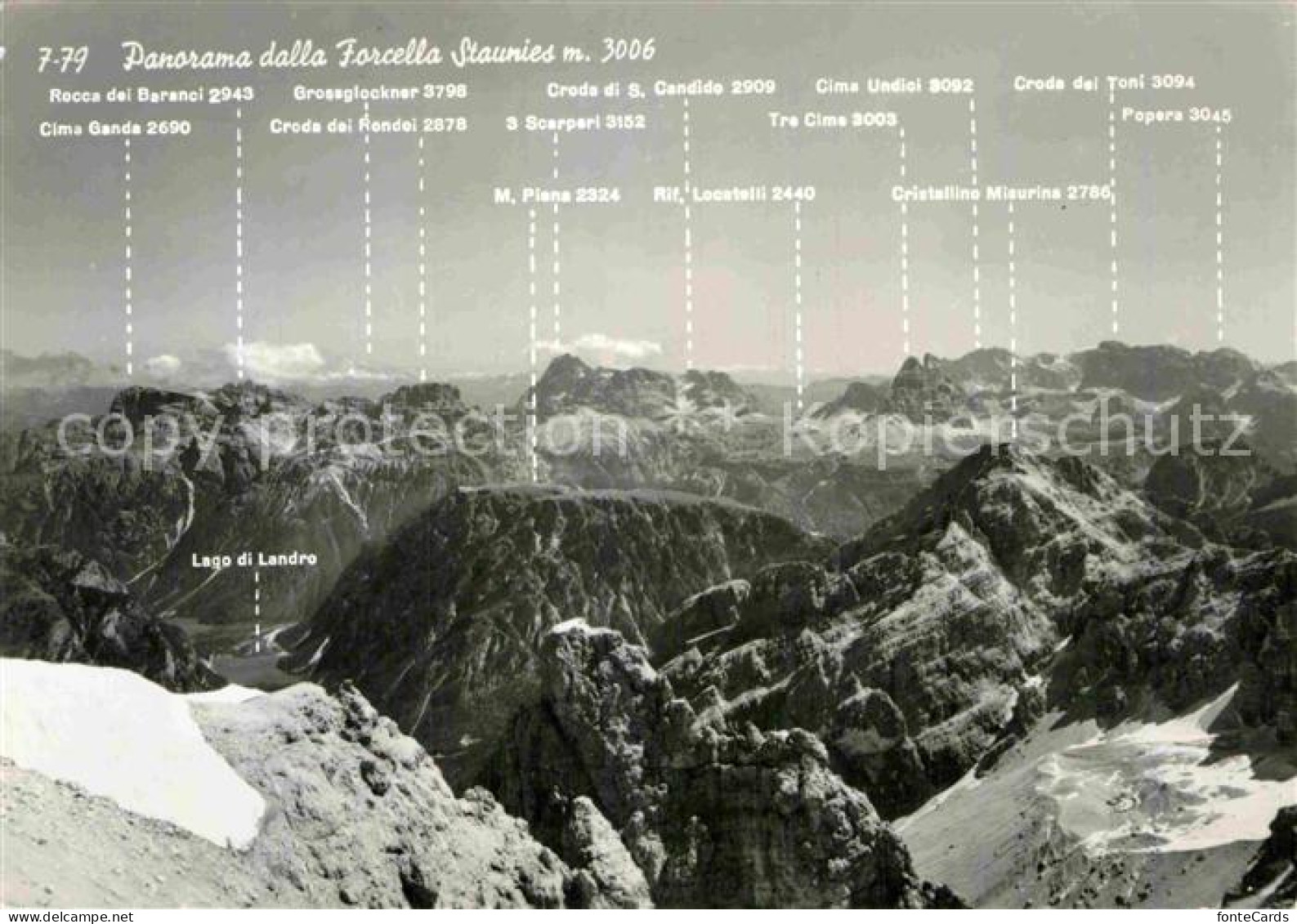 12910817 Forcella Panorama Dalla Forcella Staunies Gebirgspanorama Forcella - Andere & Zonder Classificatie