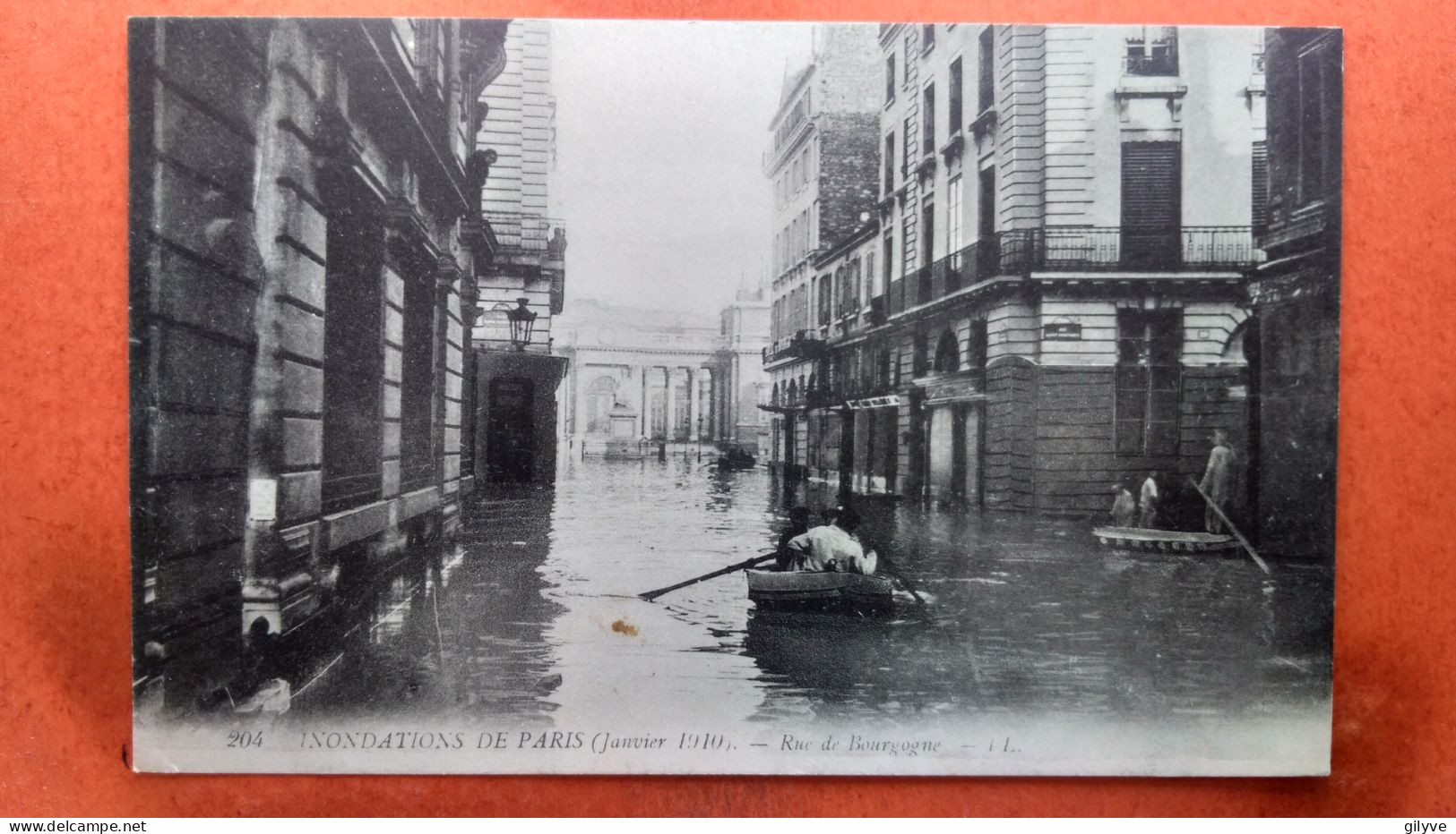 CPA (75) Inondations De Paris.1910. Rue De Bourgogne.   (7A.792) - Alluvioni Del 1910