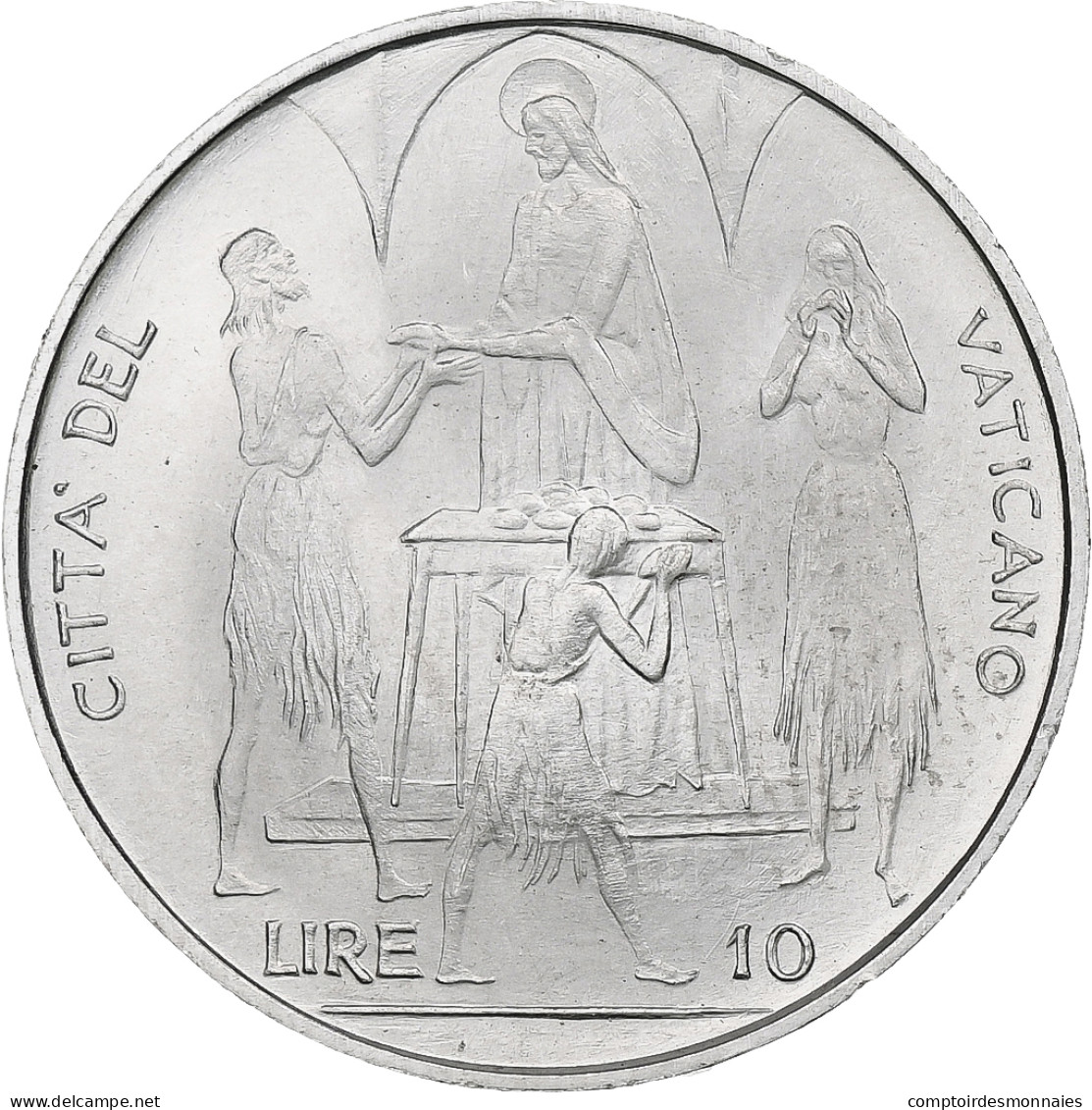 Vatican, Paul VI, 10 Lire, 1968 (Anno VI), Rome, Aluminium, SPL+, KM:103 - Vatikan