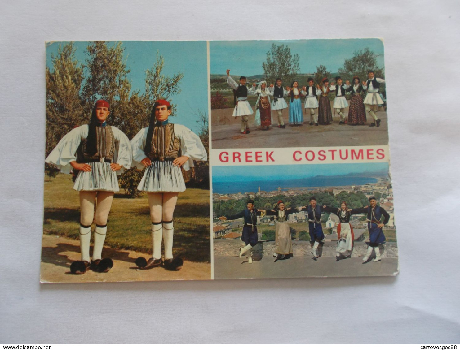 GREEK COSTUMES ( GRECE GREECE HELLAS ) MULTIVUES COSTUMES NATIONAUX BEAU TIMBRE - Grèce