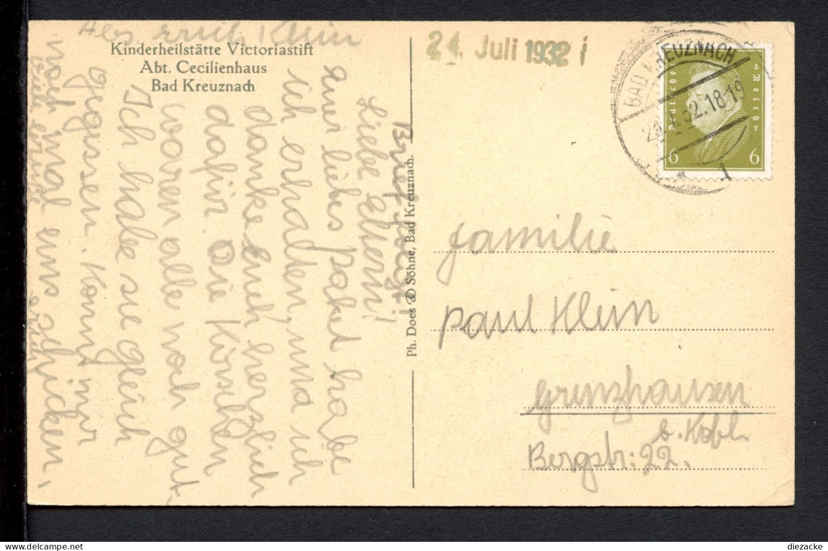 AK Bad Kreuznach 1932 Kinderheilstätte Victoriastift (PK0844 - Other & Unclassified