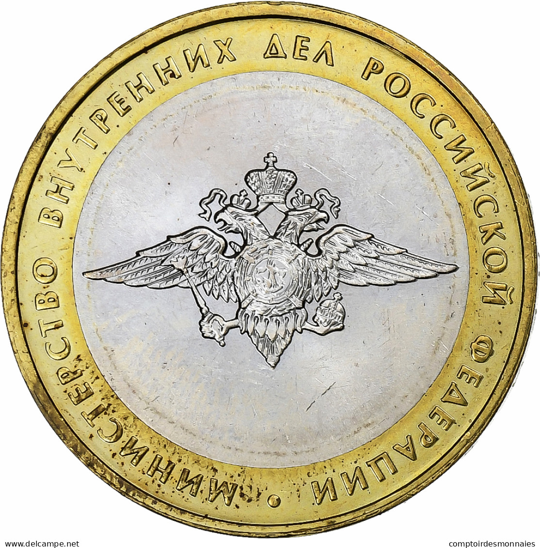 Russie, 10 Roubles, 2002, Moscou, Bimétallique, SUP, KM:752 - Rusland