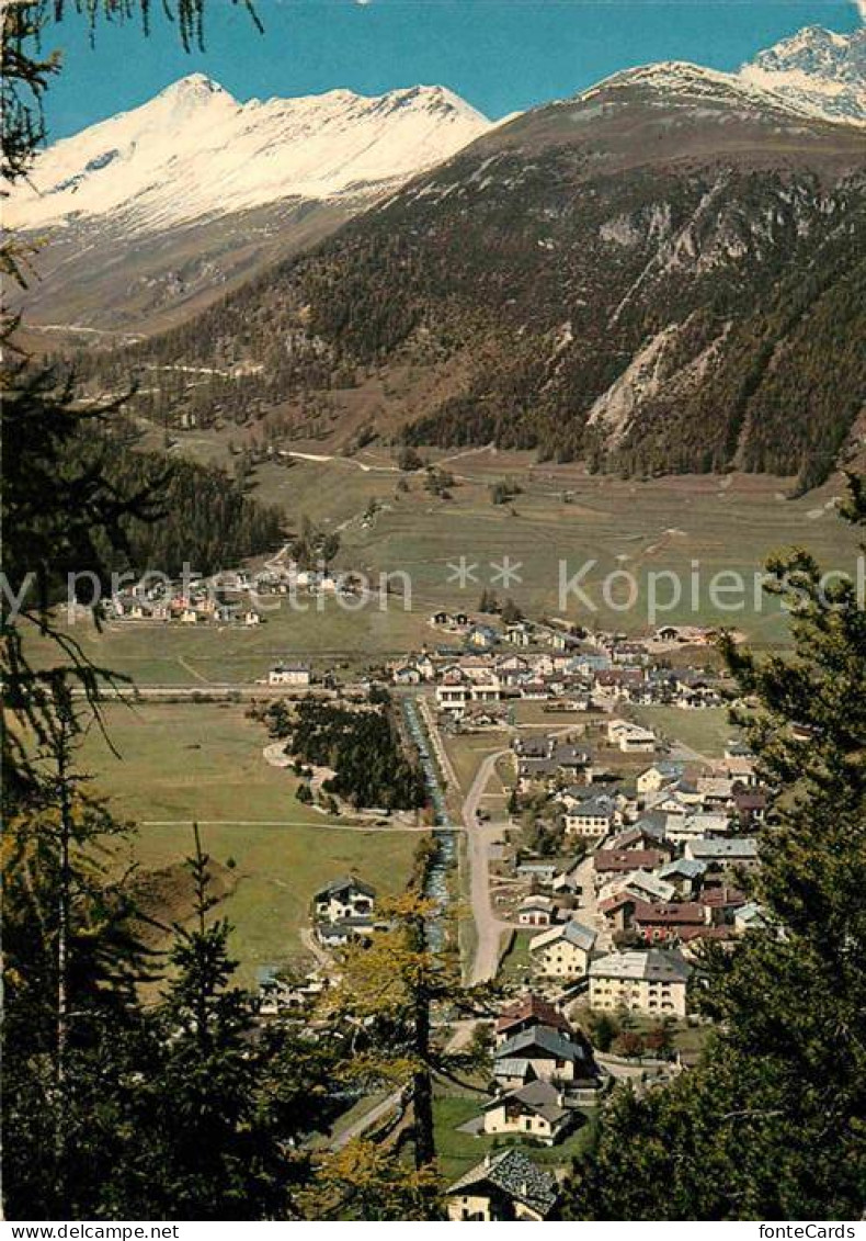 12894737 Chamues-ch Fliegeraufnahme La Punt Albulastrasse La Punt-Chamues-ch - Otros & Sin Clasificación