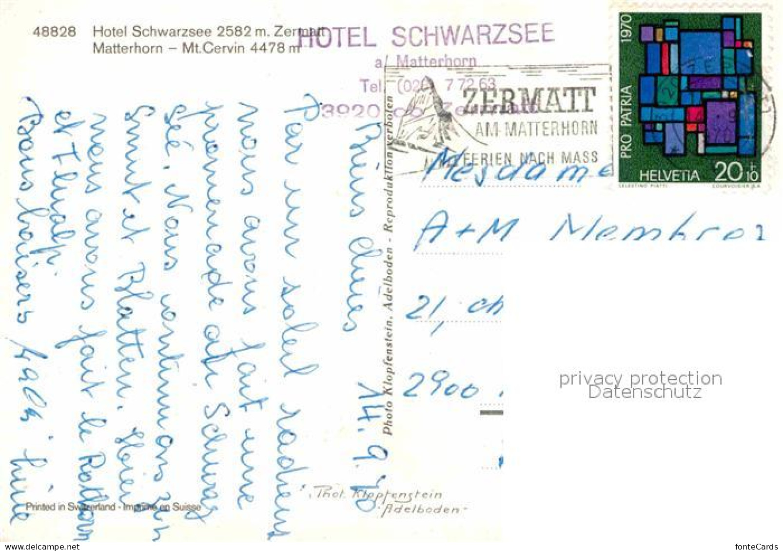 12894687 Zermatt VS Hotel Schwarzsee Matterhorn  - Sonstige & Ohne Zuordnung