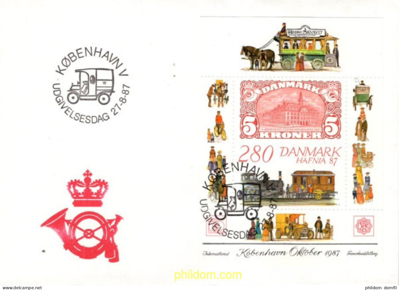 730841 MNH DINAMARCA 1987 HAFNIA 87. EXPOSICION FILATELICA INTERNACIONAL - Unused Stamps