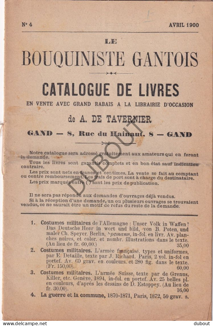 Gent - Le Bouquiniste Gantois - Avril 1900 - A. Vandeweghe Gent (V3118) - 1801-1900