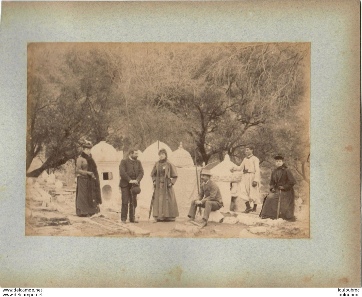 ALGERIE FIN 19e  SIECLE  PHOTO ORIGINALE SUR CARTON FORMAT DE LA PHOTO 17X12CM R7 - Alte (vor 1900)