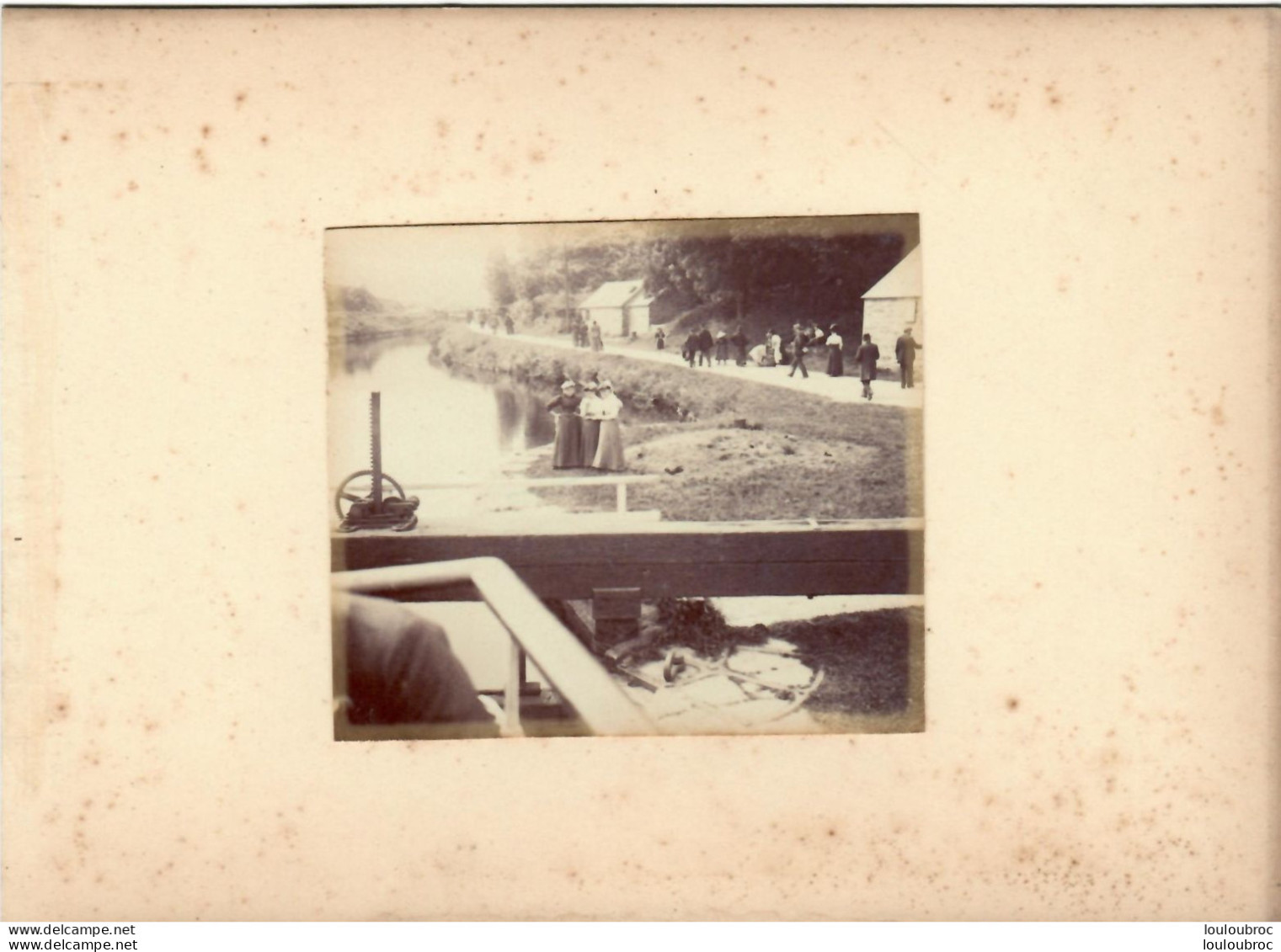 ECOSSE CANAL DE CRINAN ECLUSE N°6 PHOTO ORIGINALE DE 8.50X7 CM COLLEE SUR CARTON 18X13CM - Old (before 1900)