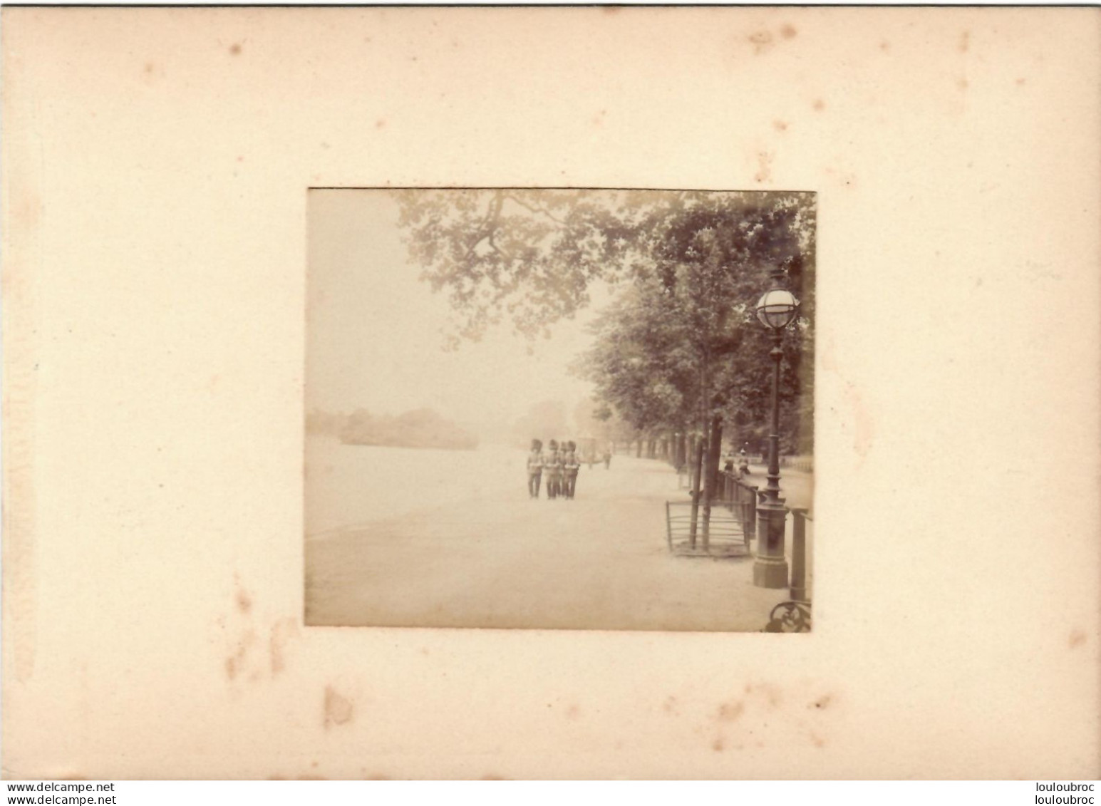 LONDRES HYDE PARK FIN 19em PHOTO ORIGINALE 8.50X7CM SUR CARTON DE 18X13CM - Oud (voor 1900)
