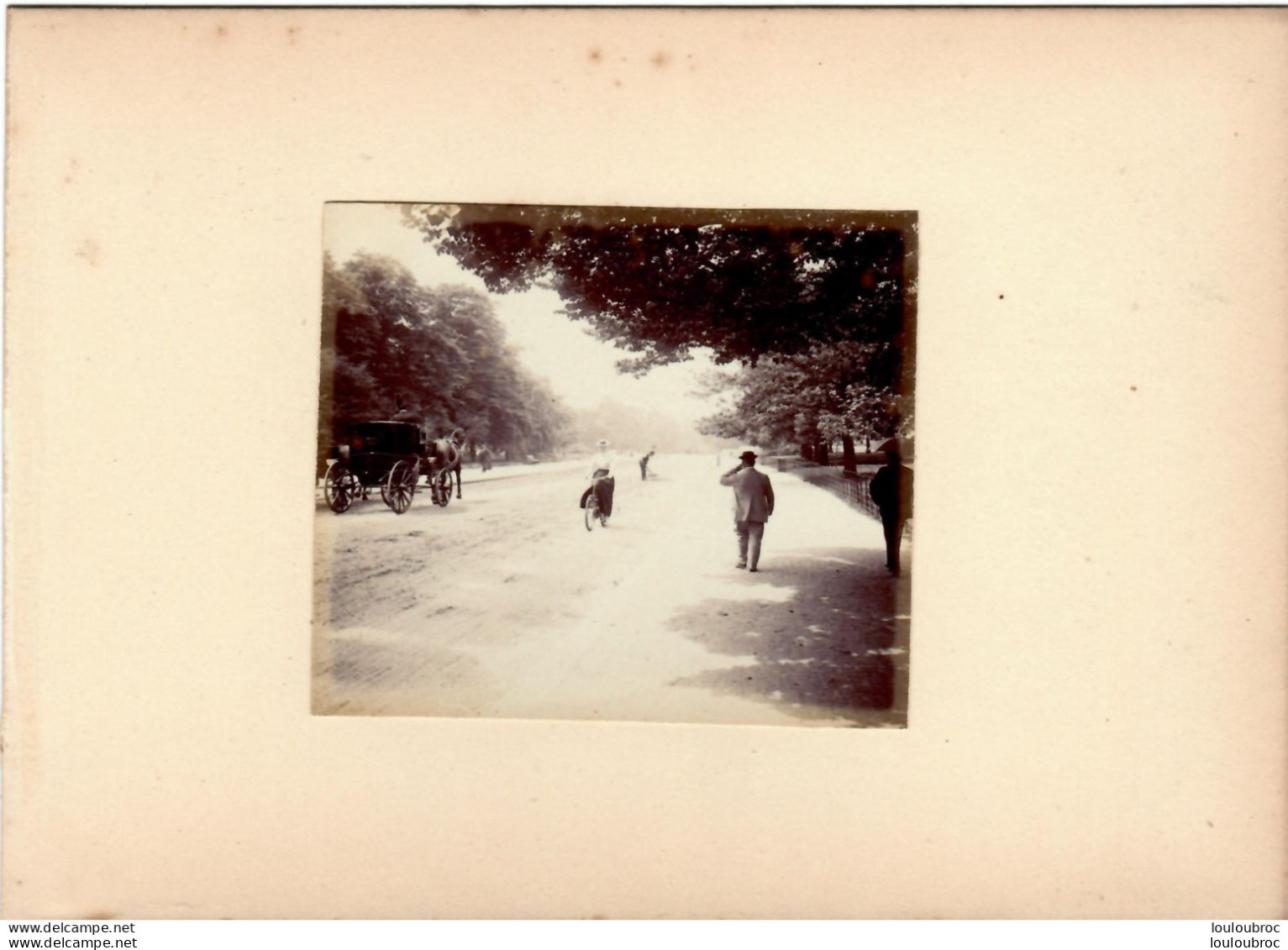 LONDRES HYDE PARK FIN 19em PHOTO ORIGINALE 8.50X7CM SUR CARTON DE 18X13CM R2 - Old (before 1900)