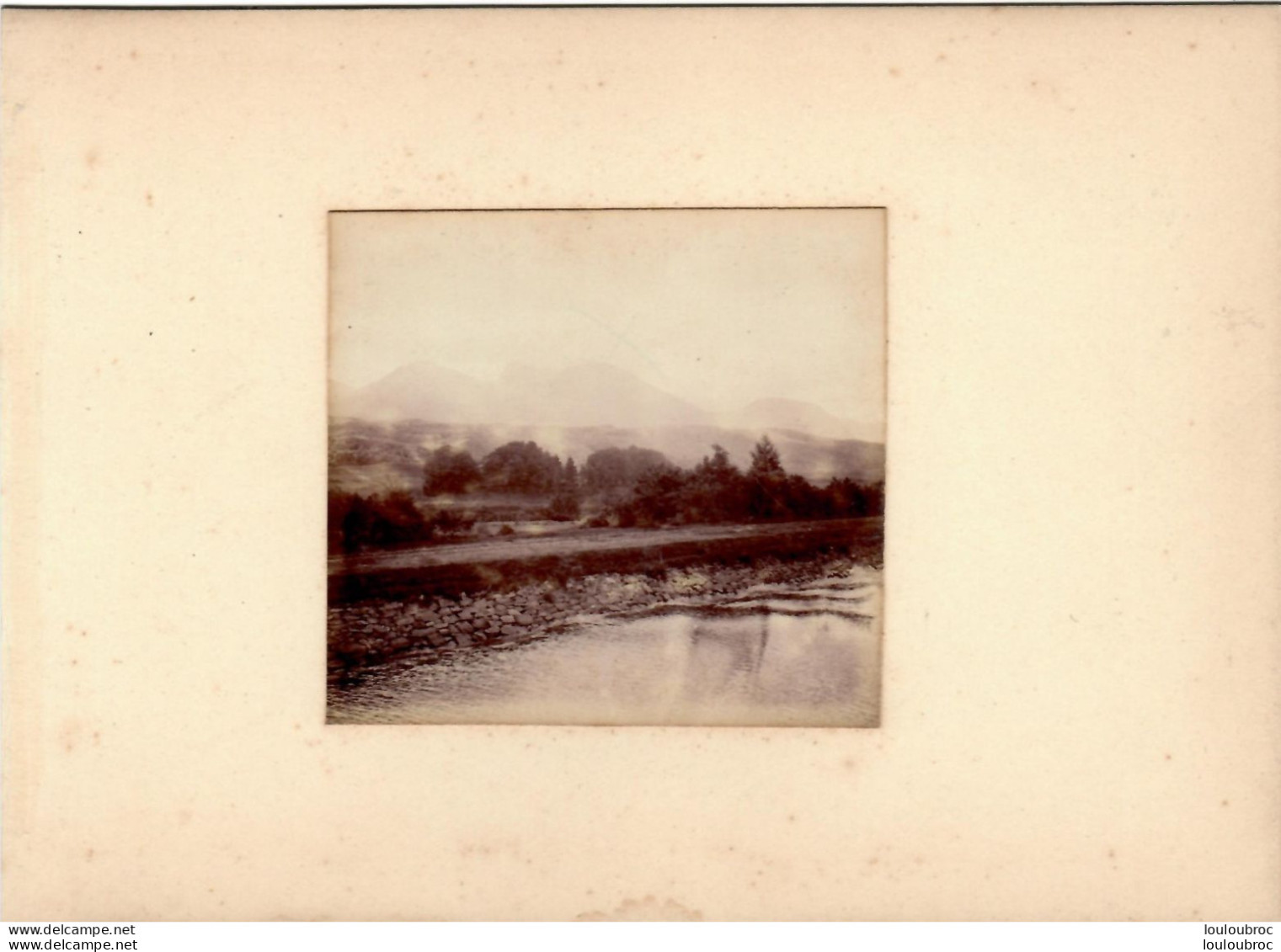 LE BEN-NEVIS ECOSSE CANAL CALEDONIEN FIN 19em PHOTO ORIGINALE 8x7CM COLLEE SUR CARTON DE 18x13cm - Anciennes (Av. 1900)