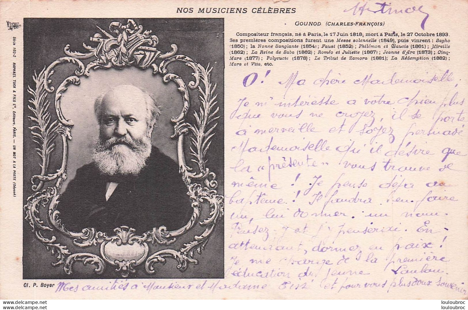 NOS MUSICIENS CELEBRES  GOUNOD CHARLES FRANCOIS - Musica E Musicisti