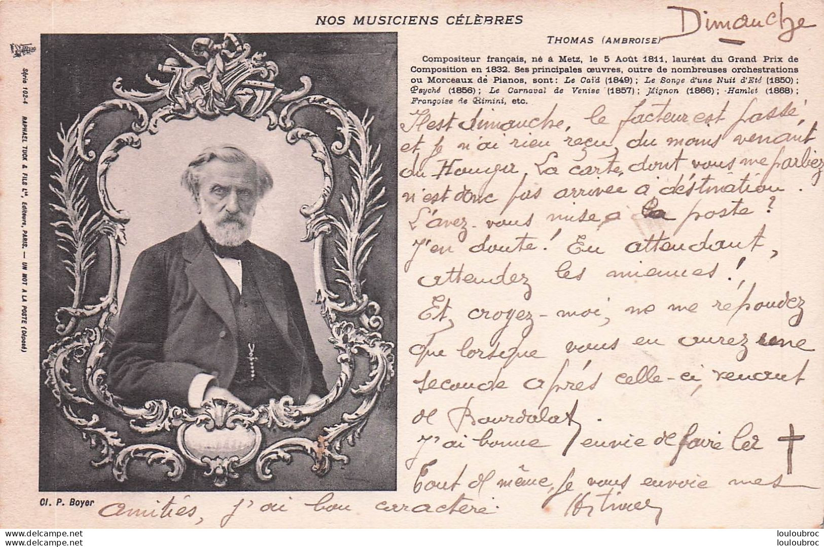 NOS MUSICIENS CELEBRES  THOMAS AMBROISE - Musique Et Musiciens