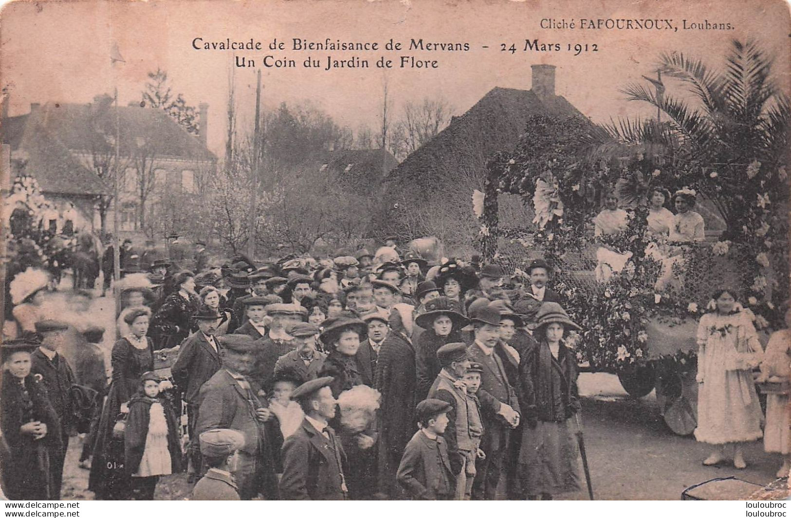 MERVANS CAVALCADE BIENFAISANCE UN COIN DU JARDIN DE FLORE MARS 1912 - Other & Unclassified