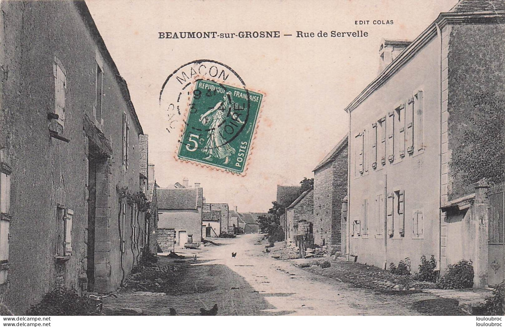 BEAUMONT SUR GROSNE RUE DE SERVELLE - Sonstige & Ohne Zuordnung