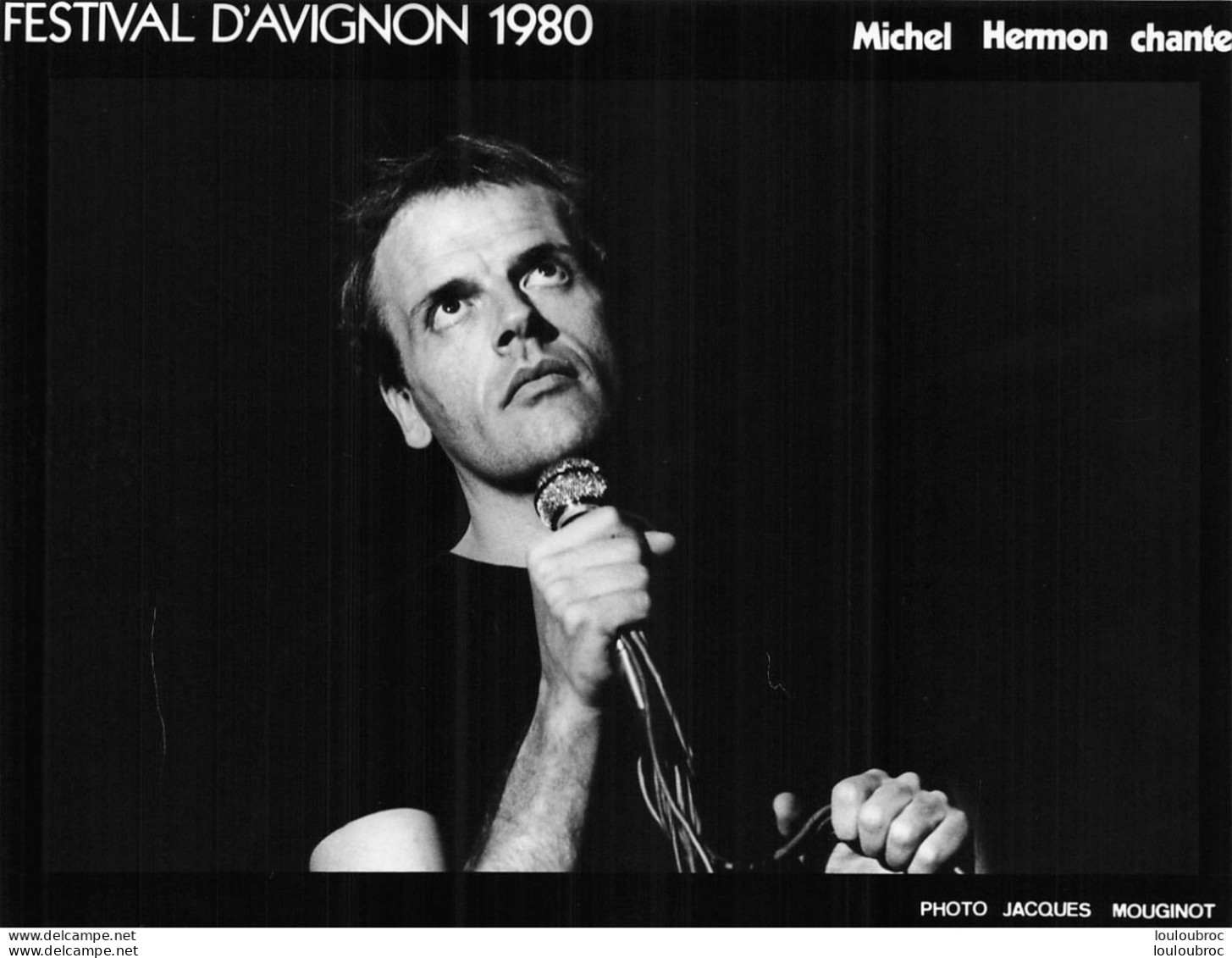 MICHEL HERMON CHANTE  AVIGNON 1980 PHOTO DE PRESSE ORIGINALE 20X15CM R1 - Berühmtheiten