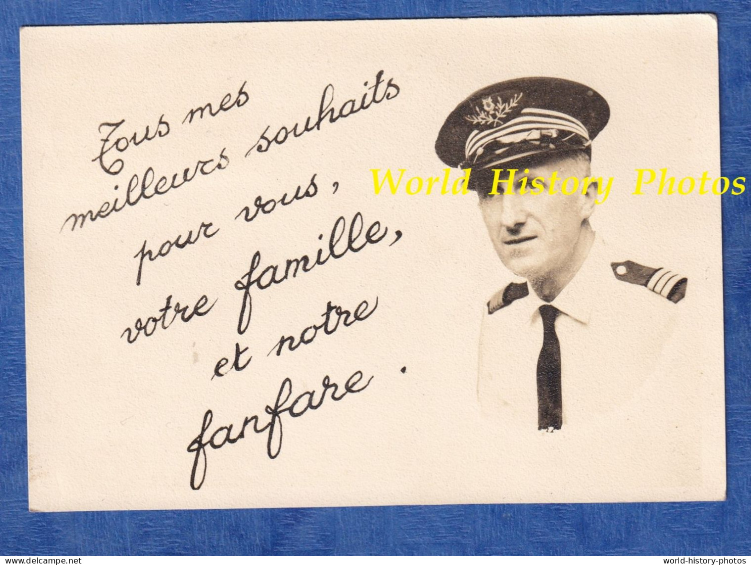 Carte Photo Envoyée Par La Poste - LIGNY En BARROIS Ou VELAINES - Portrait Du Chef De Fanfare - 1959 - Meuse - Sonstige & Ohne Zuordnung