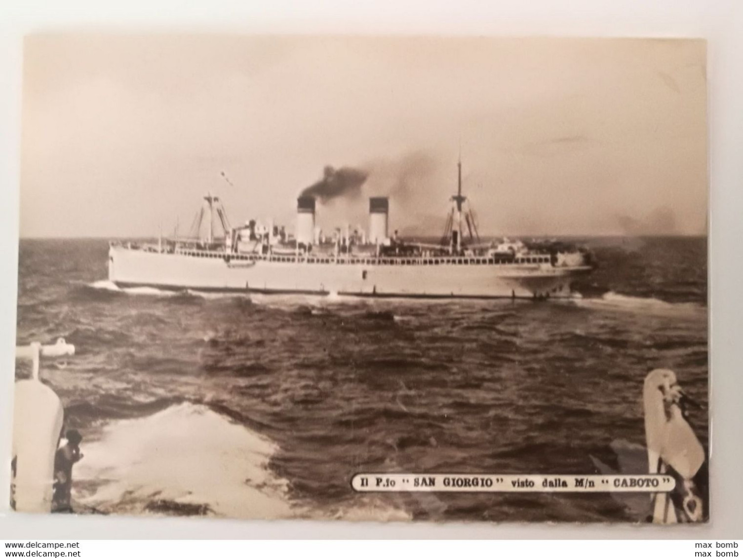 SAN GIORGIO PIROSCAFO ITALIA NAVIGAZIONE VISTO DA NAVE CABOTO  52 - Piroscafi