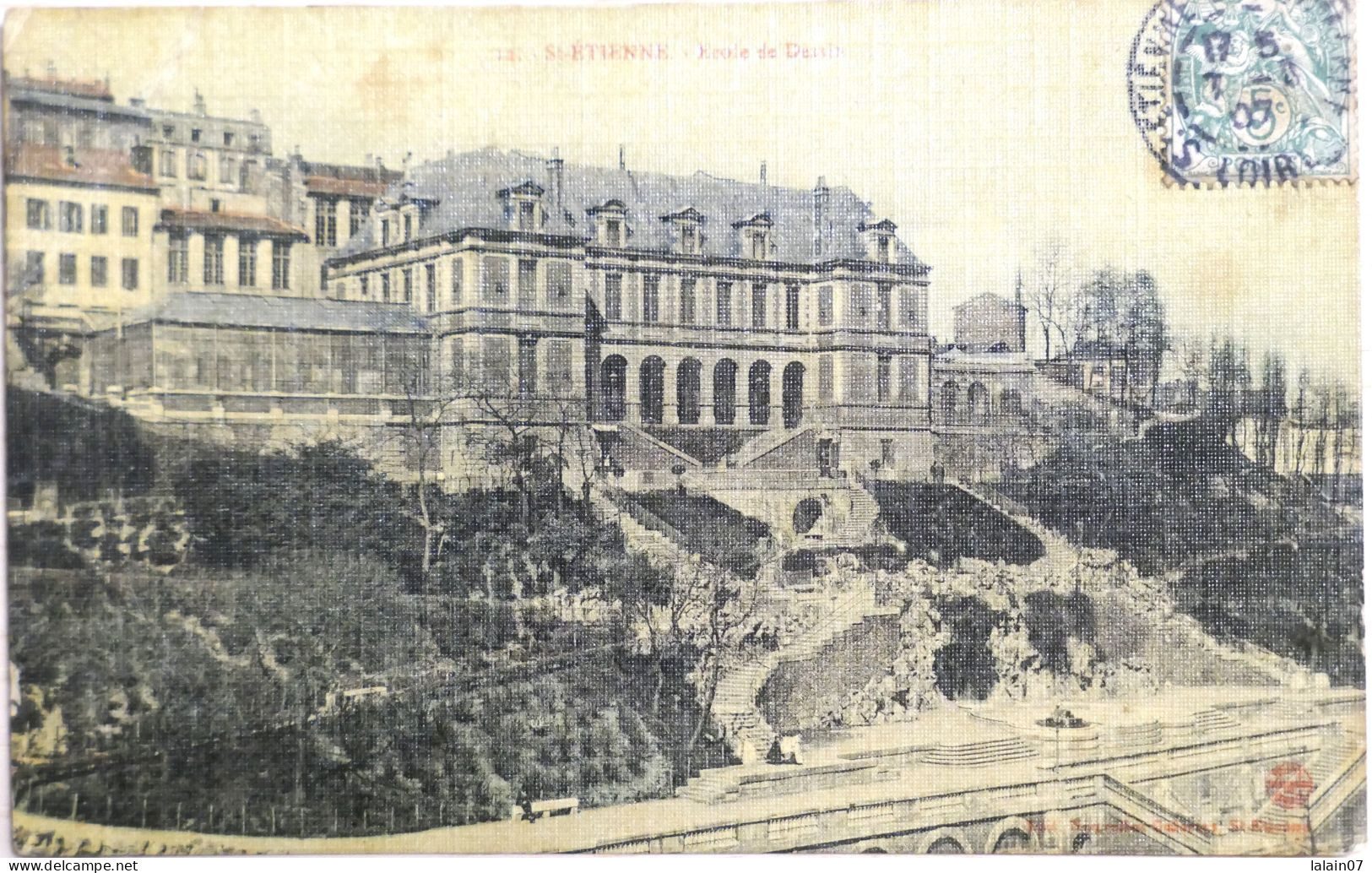 C. P. A. : 42 : SAINT ETIENNE : Ecole De Dessin, Timbre En 1905 - Saint Etienne