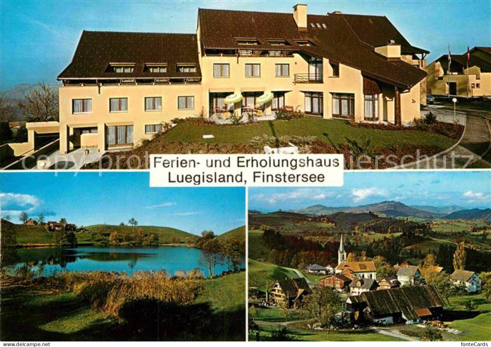 12878689 Finstersee Ferien Und Erholungshaus Luegisland See Landschaftspanorama  - Andere & Zonder Classificatie