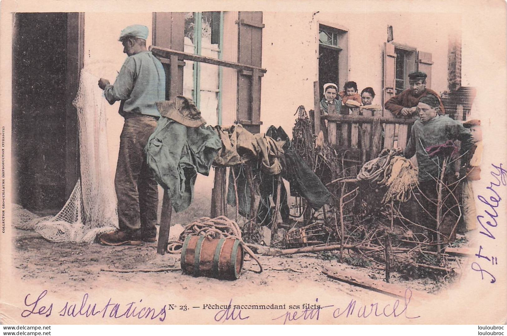 BERCK PLAGE - Pêcheur Raccommodant Ses Filets 1902 - Fishing