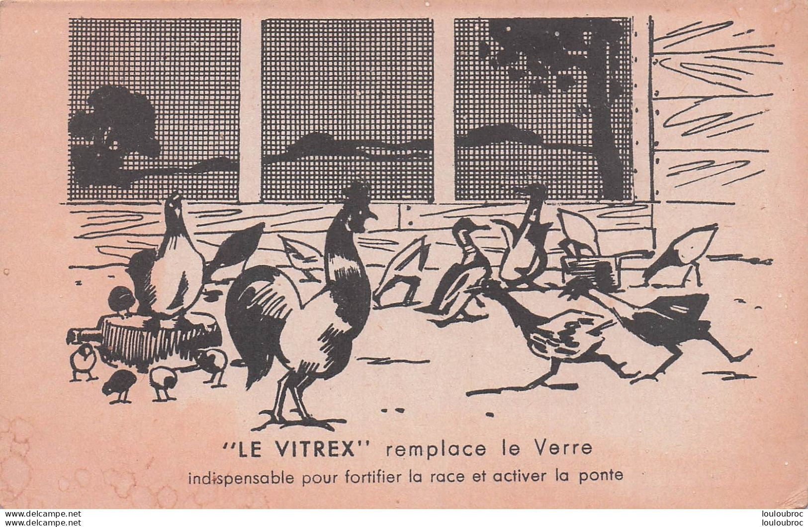 AGRICULTURE PUBLICITE LE VITREX REMPLACE LE VERRE POUR ACTIVER LA PONTE - Publicité