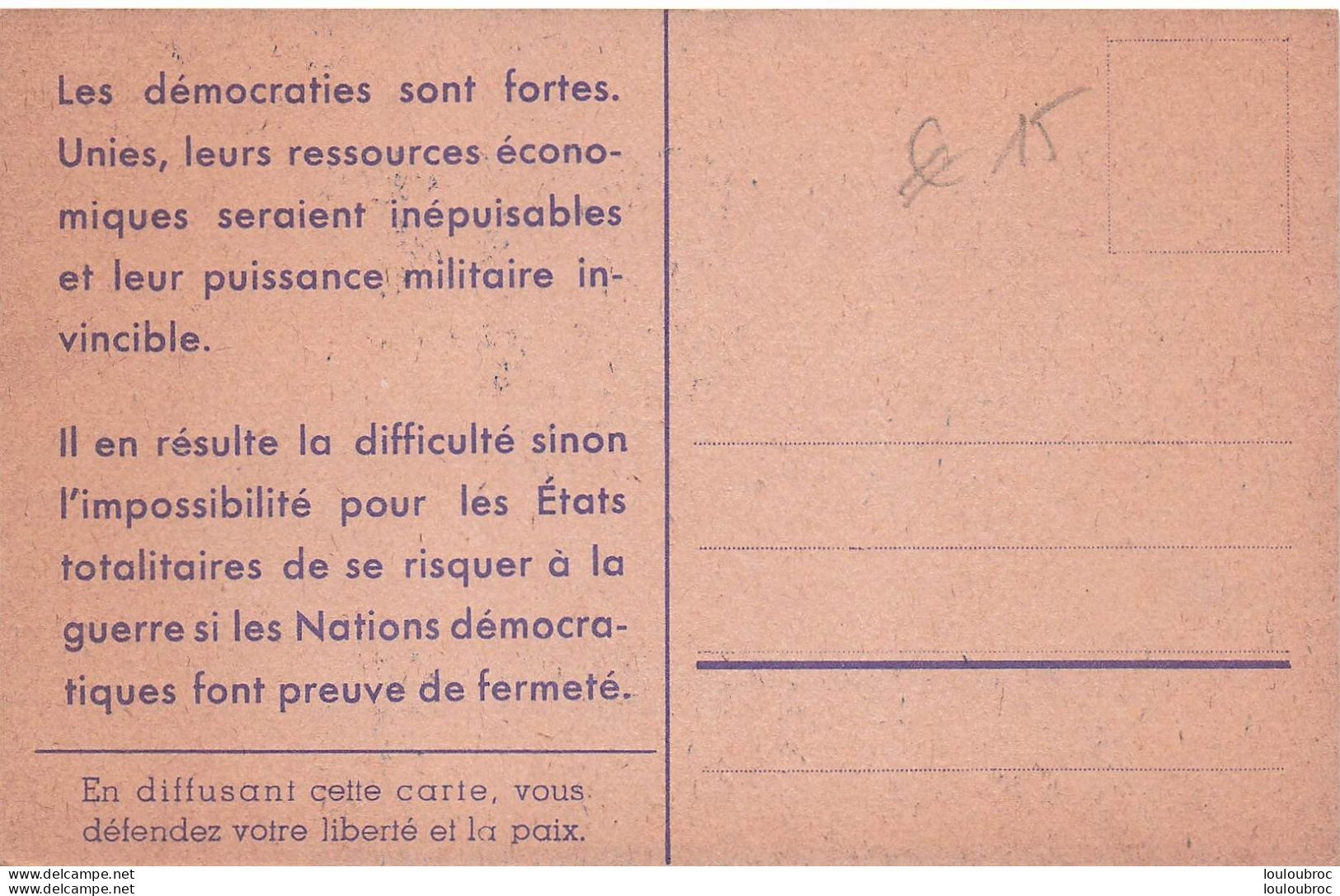 FORCES DE PAIX ET FORCES DE GUERRE PAYS DEMOCRATIQUES ET TOTALITAIRES ET AUTRES - Non Classés