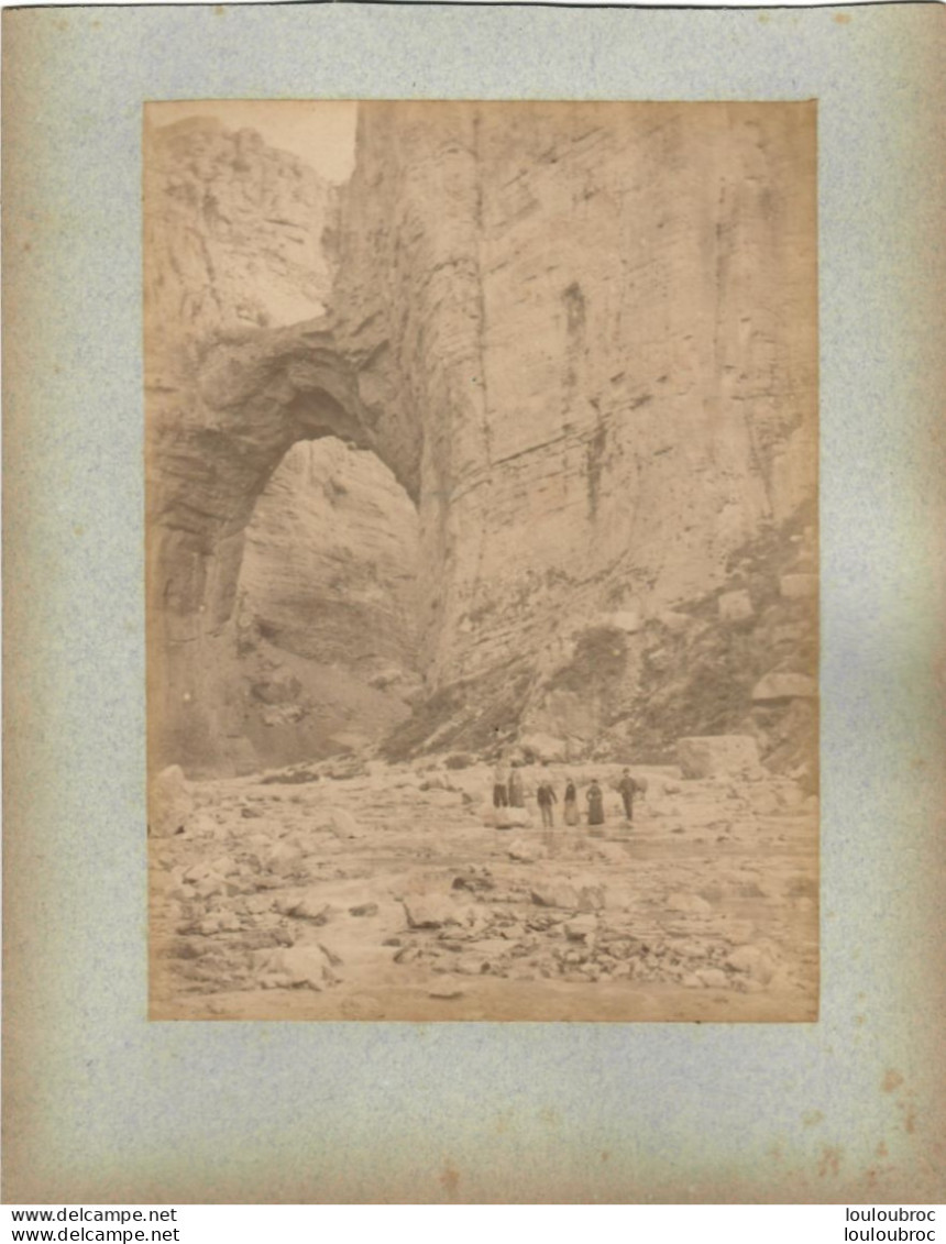 ALGERIE FIN 19e  VOUTE DE RHUMEL PHOTO ORIGINALE SUR CARTON FORMAT DE LA PHOTO 17X12CM - Alte (vor 1900)