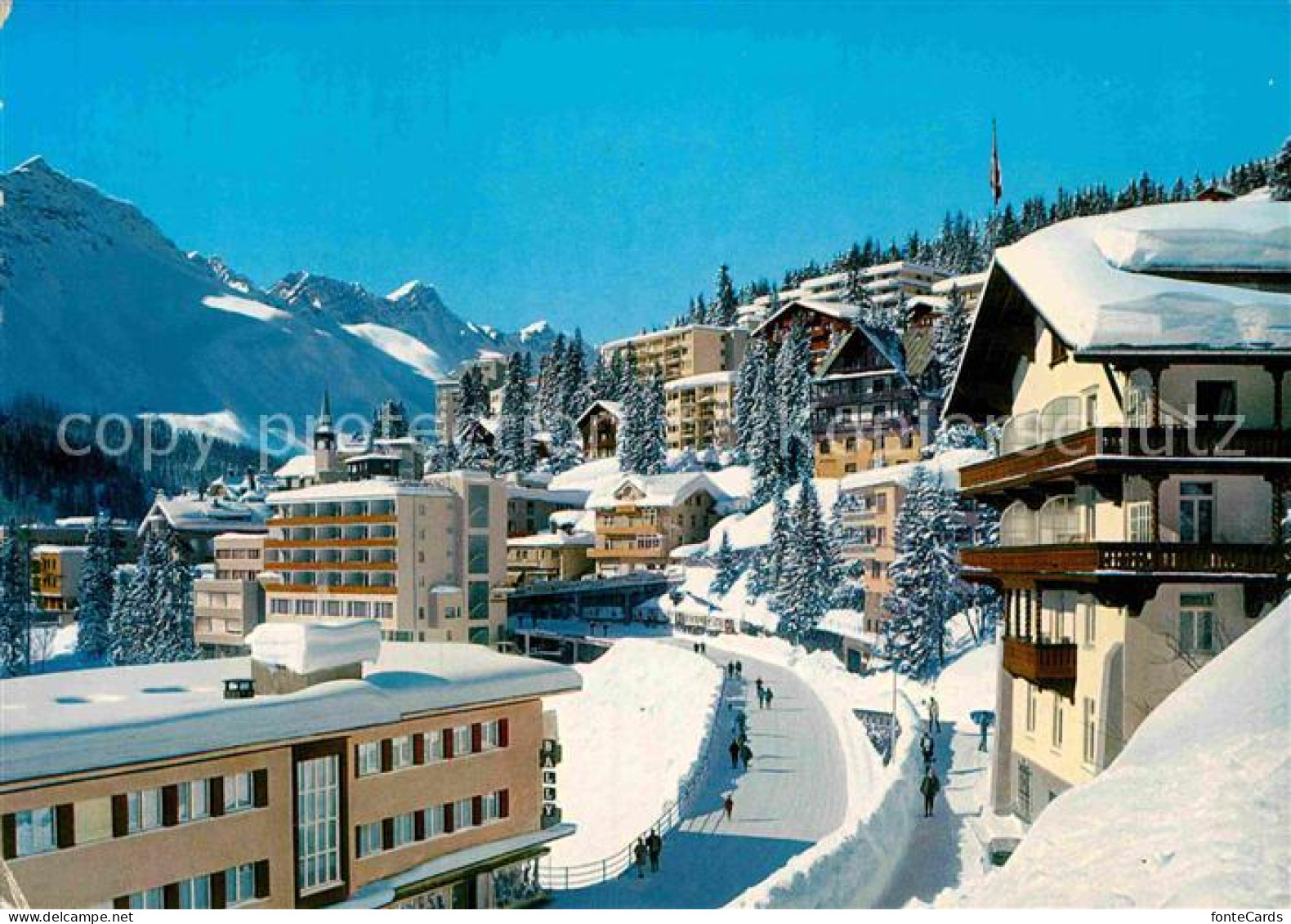 12875709 Arosa GR Dorfstrasse Im Winter Wintersportplatz Alpen Arosa - Autres & Non Classés