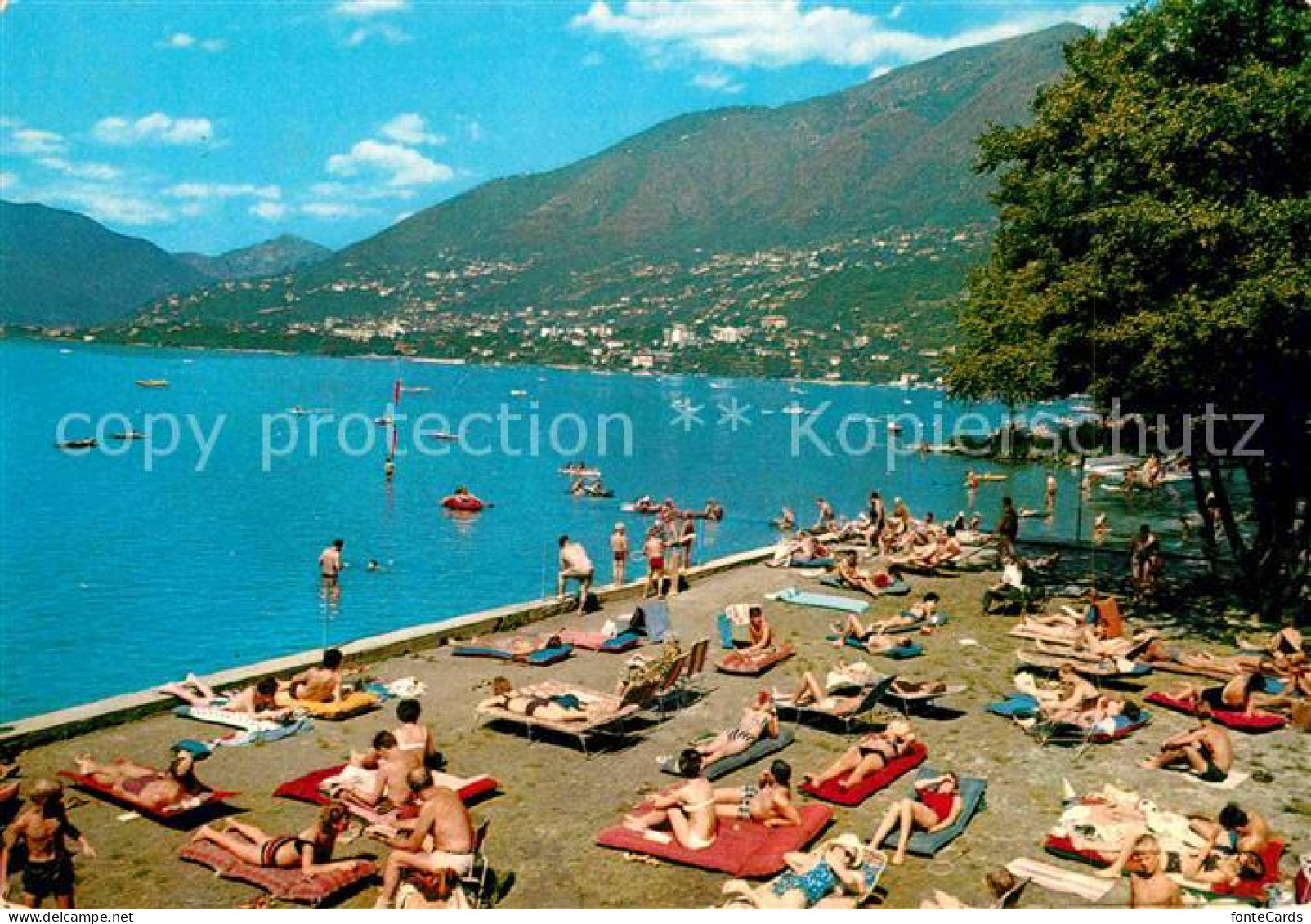 12875509 Tenero Lago Maggiore Camping Tamaro Badestrand Tenero - Andere & Zonder Classificatie