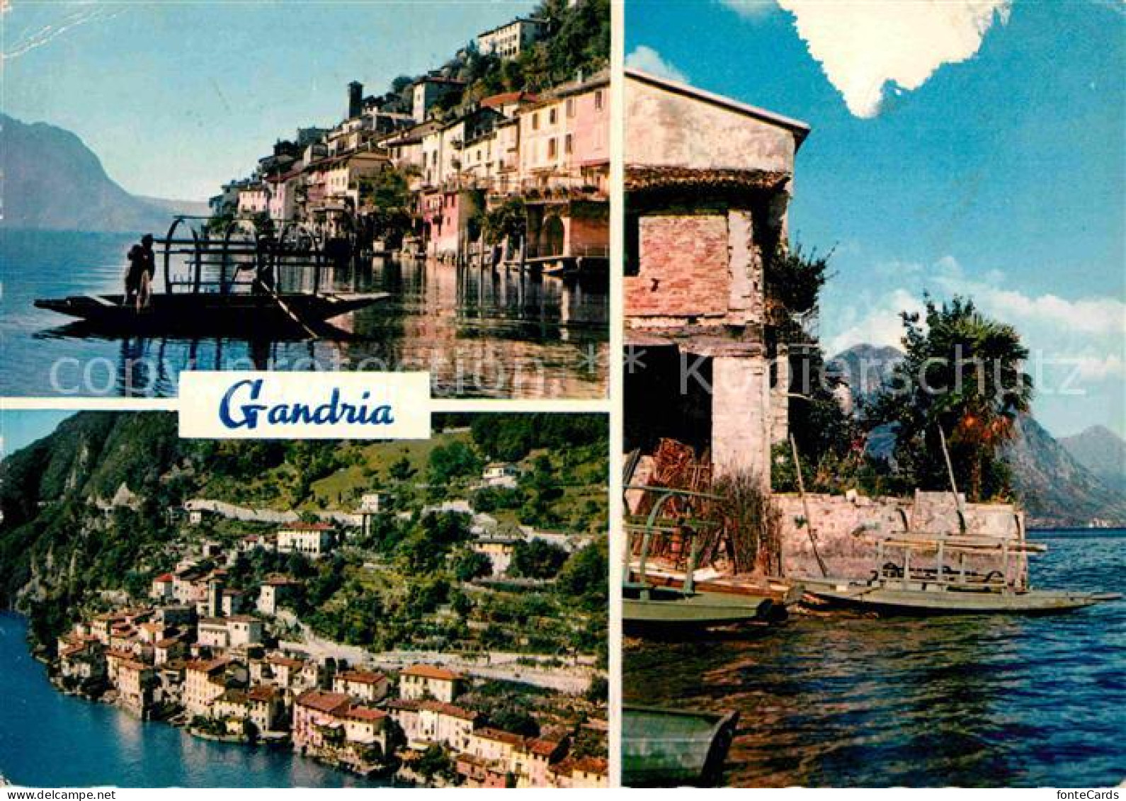 12870349 Gandria TI Fliegeraufnahme Partie Am Lago Di Lugano Gandria - Andere & Zonder Classificatie
