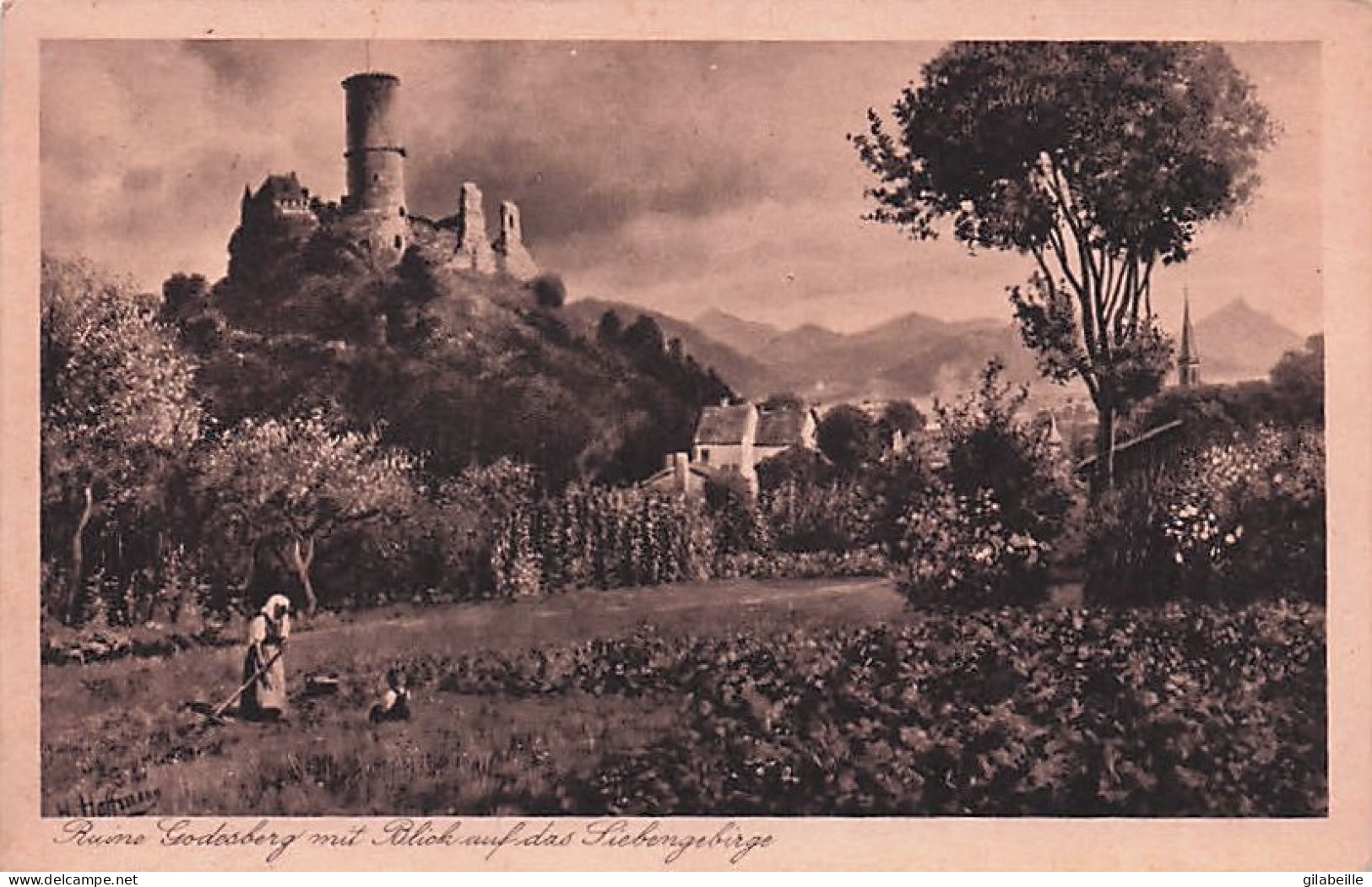 Ruine GODESBERG Mit Blick Auf Das Siebengebirge - Sonstige & Ohne Zuordnung