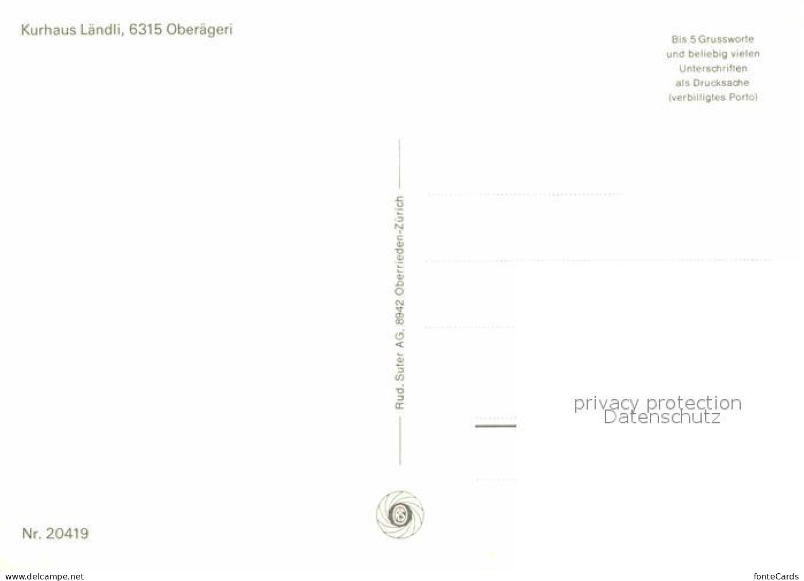 12863209 Oberaegeri Kurhaus Laendli Oberaegeri - Altri & Non Classificati