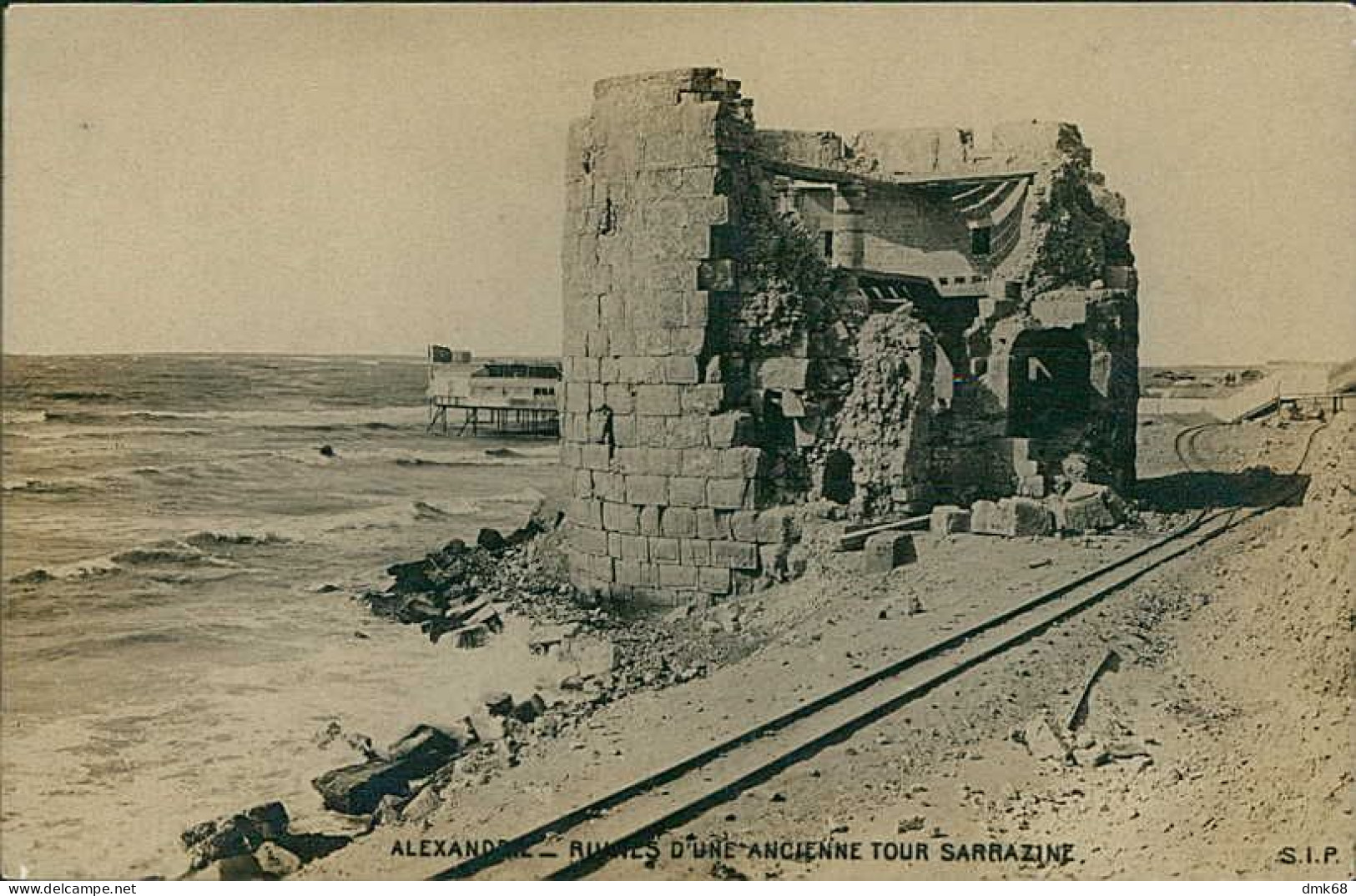 EGYPT - ALEXANDRIA / ALEXANDRIE - RUINES D'UNE ANCIENNE TOUR SARRAZINE - EDIT S.I.P. - RPPC POSTCARD - 1900s (12650) - Alexandrie