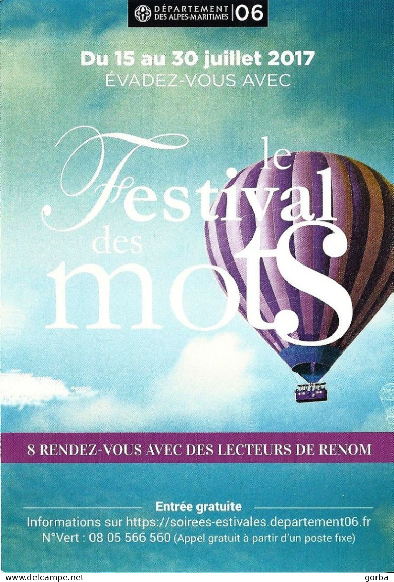 *CPM  - Festival Des Mots - Département Des Alpes Maritimes (06) - Other & Unclassified