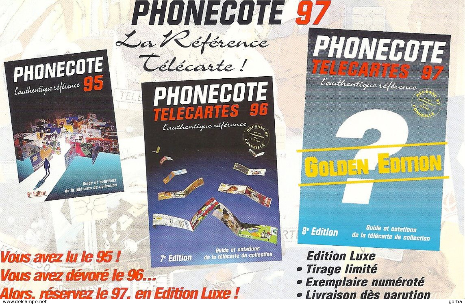 *CPM  -  PUB Pour PHONECOTE 97 - Advertising