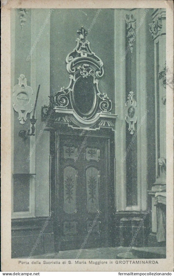 Cs523  Cartolina Grottaminarda Porta Della Sacristia Avellino Campania 1934 - Avellino