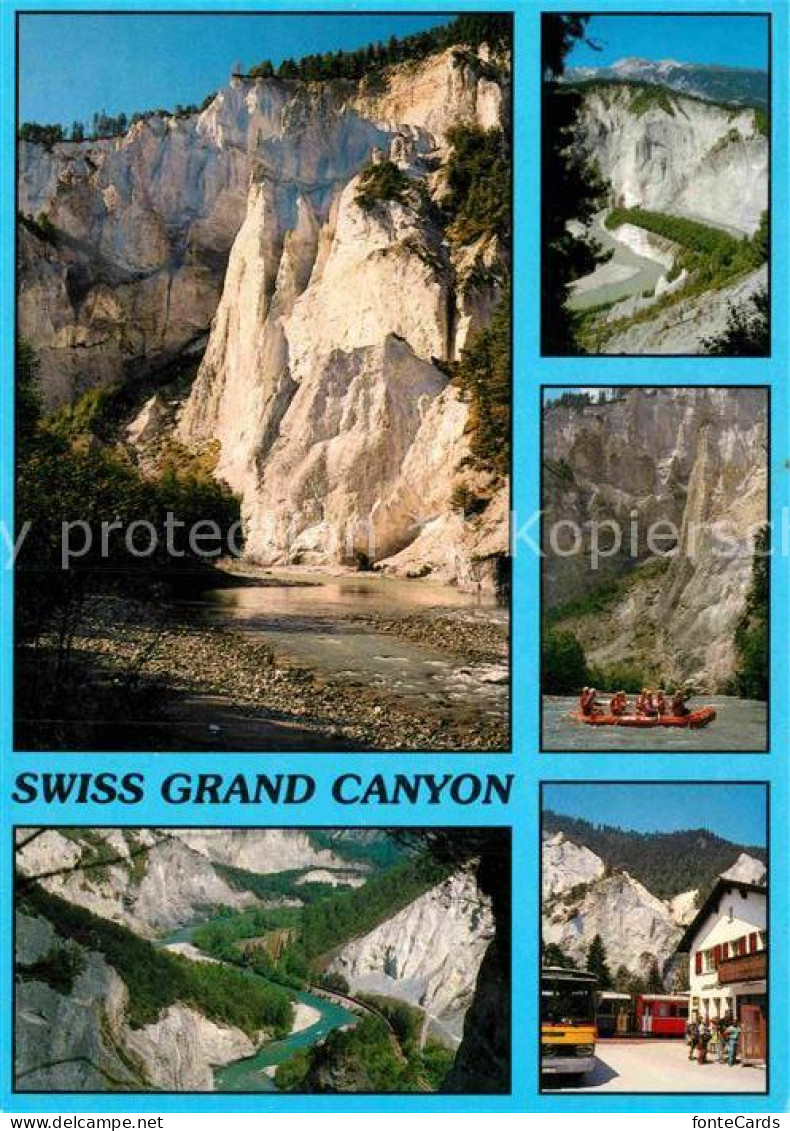 12857487 Flims GR Swiss Grand Canyon Rheinischlucht Rafting Dorfmotiv Flims Dorf - Sonstige & Ohne Zuordnung