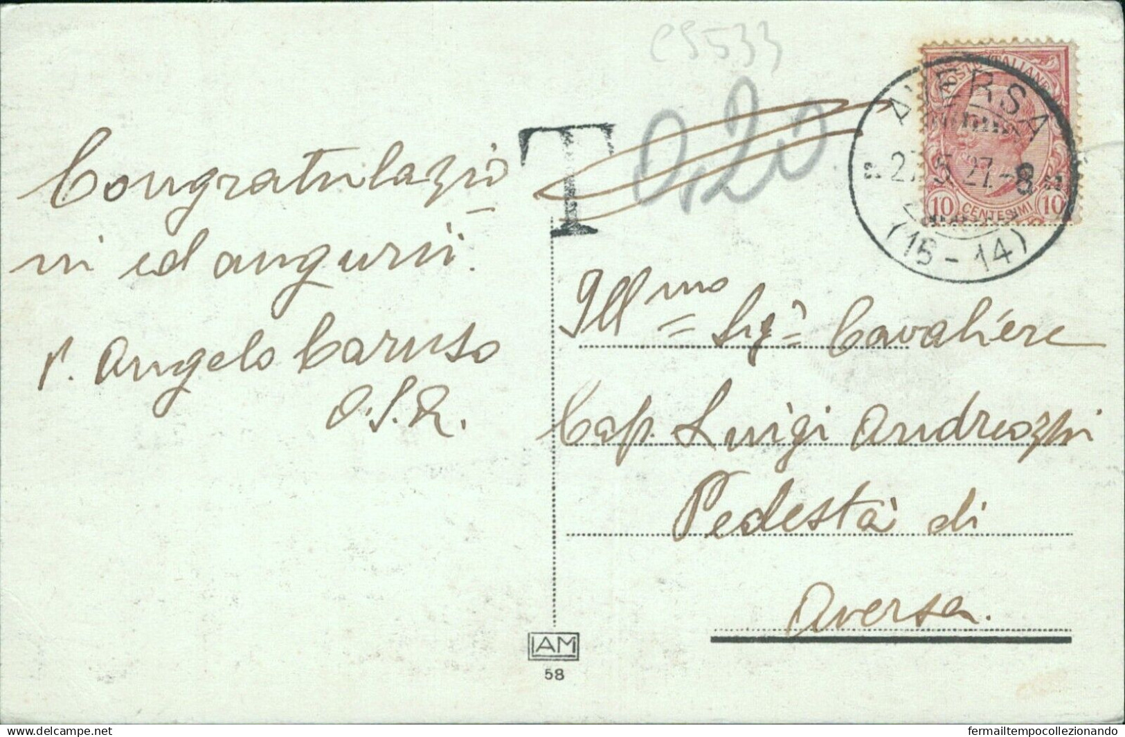 Cs533 Cartolina San Luigi Gonzaga - Sonstige & Ohne Zuordnung