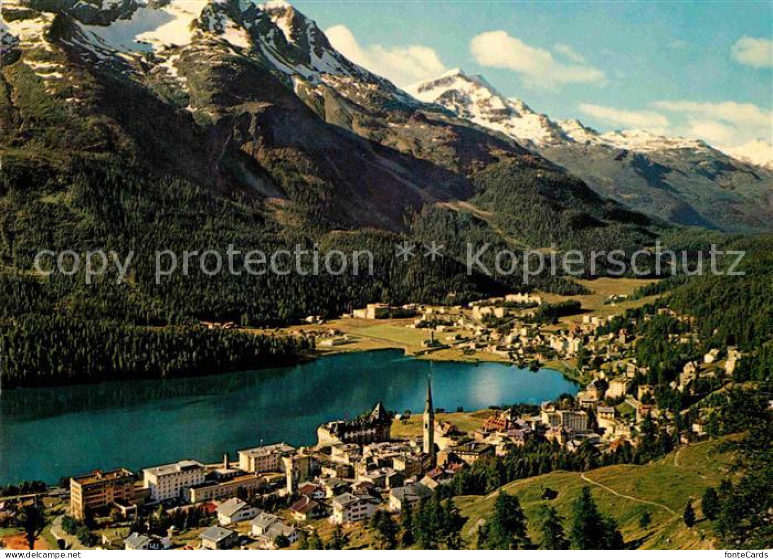 12857009 St Moritz GR Gesamtansicht Mit Piz Rosatsch Und Piz Corvatsch Berninagr - Sonstige & Ohne Zuordnung