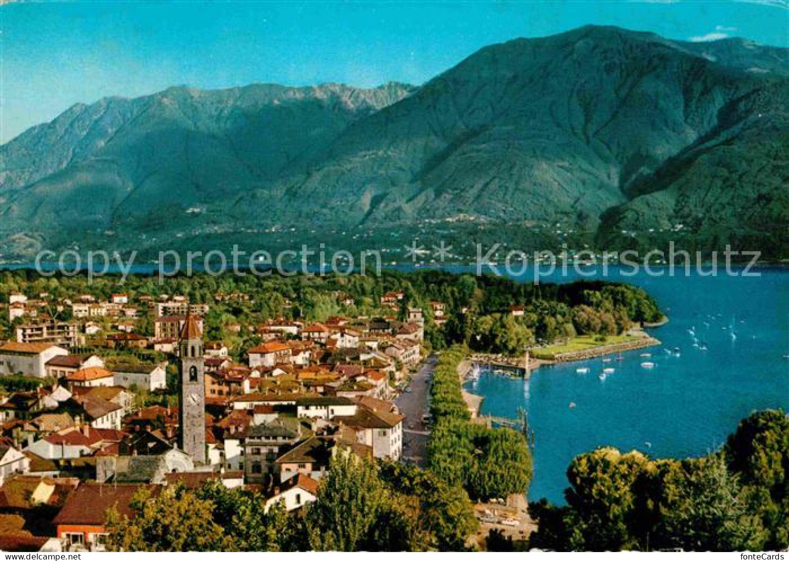 12855919 Ascona Lago Maggiore Panorama Alpen Ascona Lago Maggiore - Andere & Zonder Classificatie