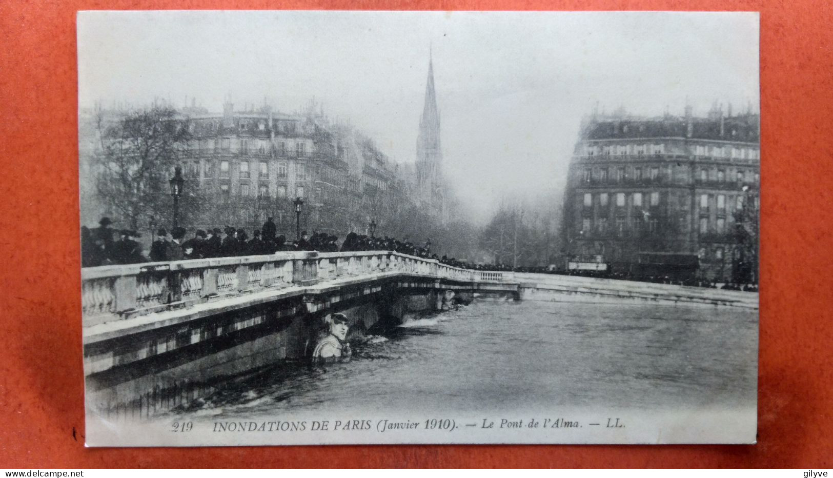 CPA (75) Inondations De Paris.1910. Le Pont De L'Alma.  (7A.804) - De Overstroming Van 1910