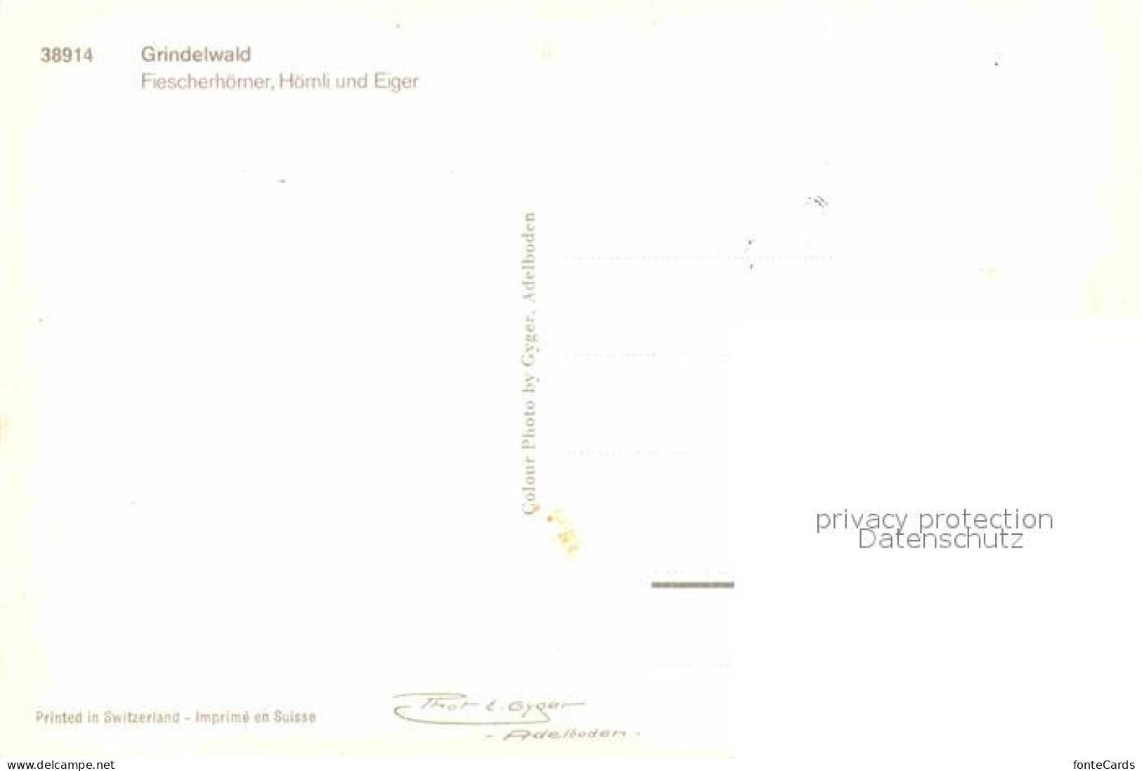 12855269 Grindelwald Fiescherhoerner Hoernli Und Eiger Grindelwald - Andere & Zonder Classificatie