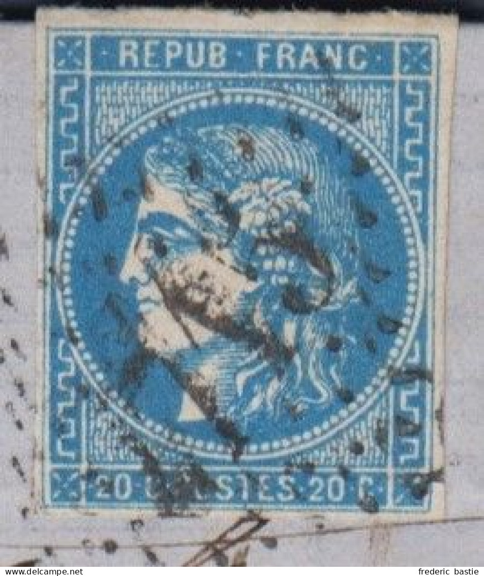 Bordeaux N° 46B  Oblitéré GC  2715 Sur Lettre De Olargues - 1870 Bordeaux Printing