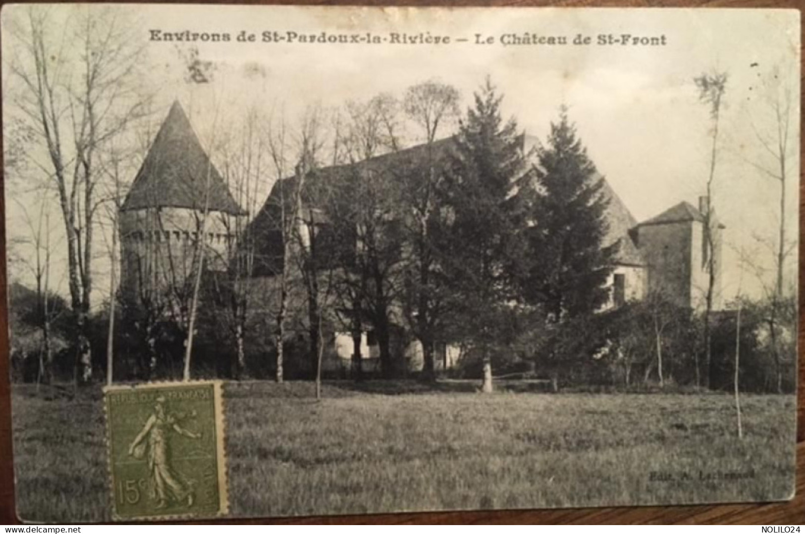 Cp 24 Dordogne, Environs De St-Pardoux La Rivière, Le Château De St-Front, éd Lachenaud, écrite En 1918 - Other & Unclassified