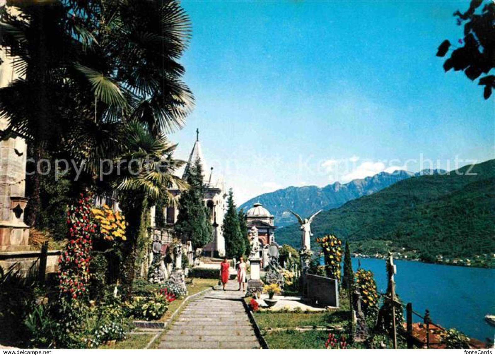 12850827 Morcote Lago Di Lugano Cimitero Tombe Di Moissi D Albert Banklanoff Fri - Andere & Zonder Classificatie